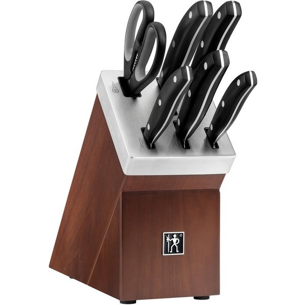 HENCKELS by ZWILLING Messerblock Everyday (7tlg), Selbstschärfender Messerblock, Keramik-Schleifsteine, Vielzweckschere
