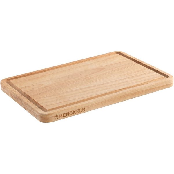 HENCKELS by ZWILLING Schneidebrett, Holzwerkstoff, (1-St), Kautschuk-Holz, Saftrille, klingenschonend