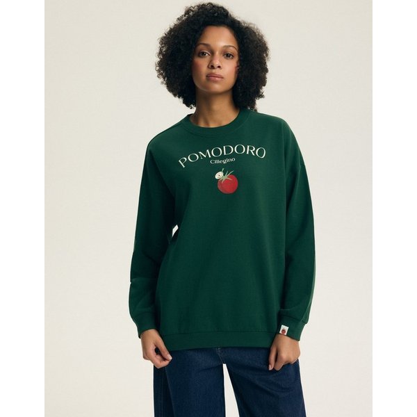 Henderson Sweatshirt Sweatshirt Dessie, POMODORO-Schriftzug, mit Print
