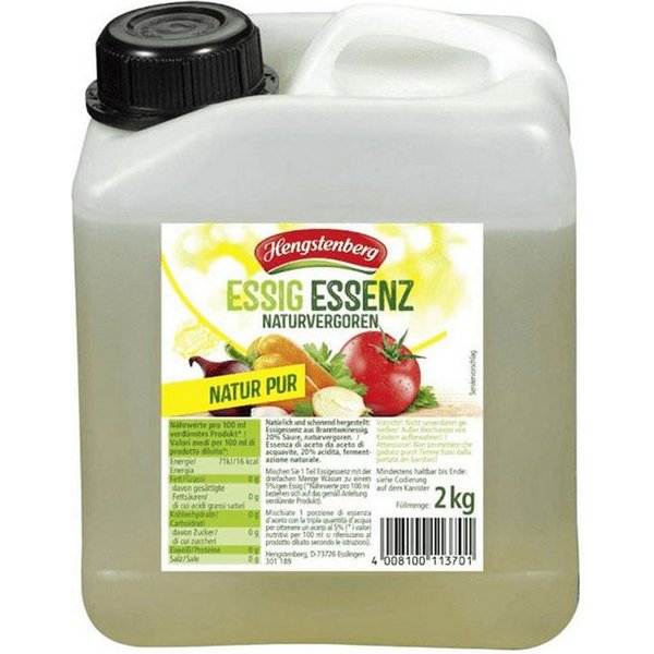 Hengstenberg Essig, Hengstenberg Essig Essenz naturvergoren 20 Prozent Säure 2000 ml
