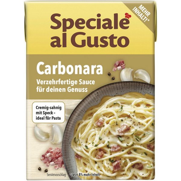 Hengstenberg Saucen, Hengstenberg Speciale al Gusto Carbonara Packung 400g