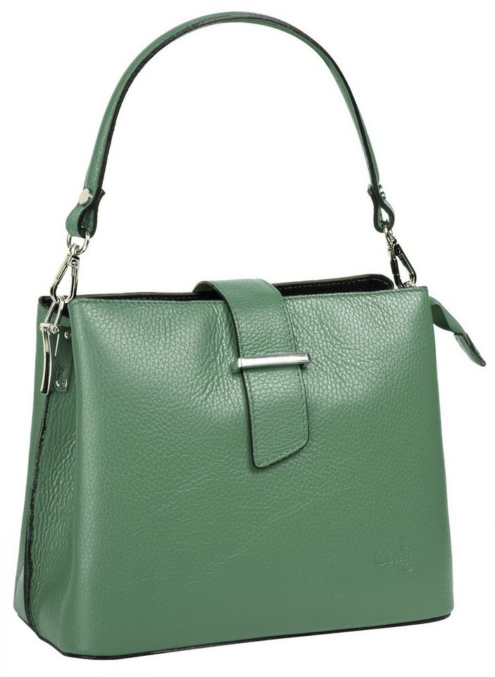 Cluty Henkeltasche CLUTY Damen echt Leder, Made in Italy, echt Leder, Made in Italy – Bild 2 von 5