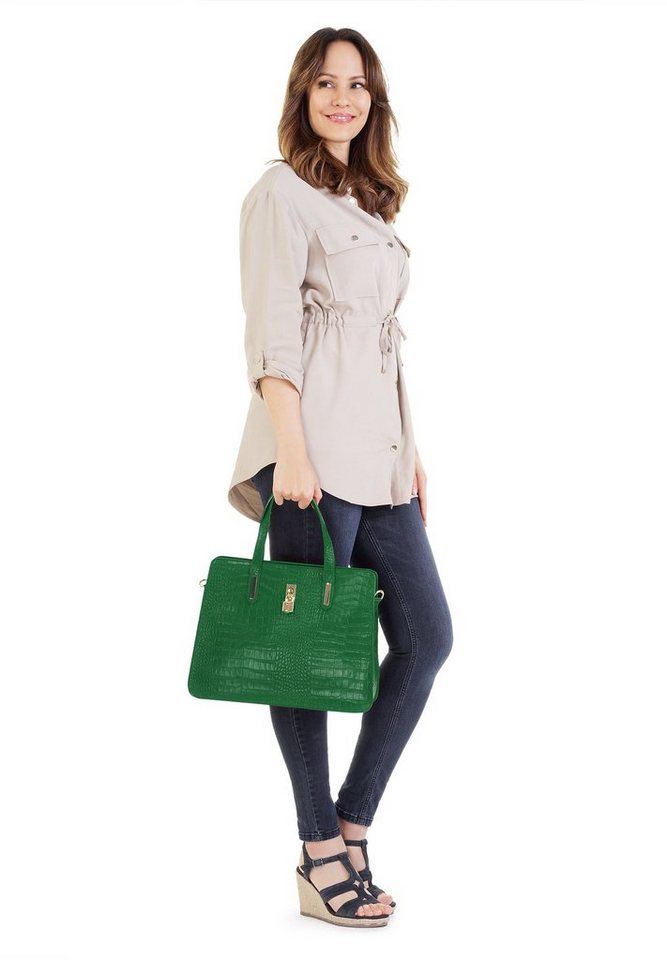 Cluty Henkeltasche CLUTY Damen echt Leder, Made in Italy, echt Leder, Made in Italy – Bild 2 von 5