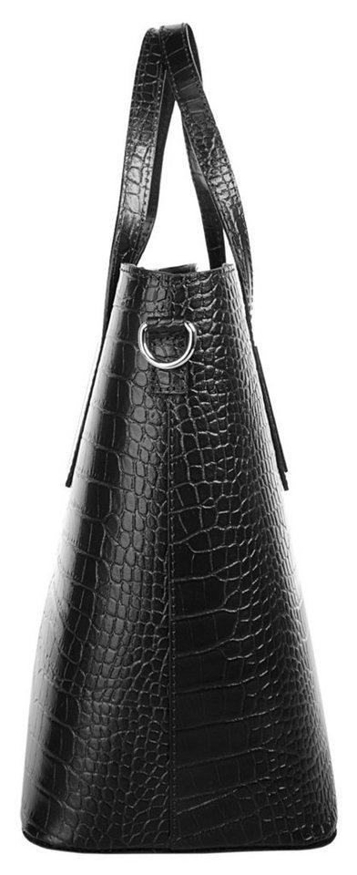 Cluty Henkeltasche CLUTY Damen echt Leder, Made in Italy, echt Leder, Made in Italy – Bild 4 von 5