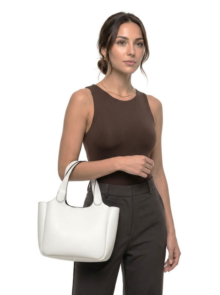 Cluty Henkeltasche CLUTY Damen echt Leder, Made in Italy, echt Leder, Made in Italy – Bild 2 von 5