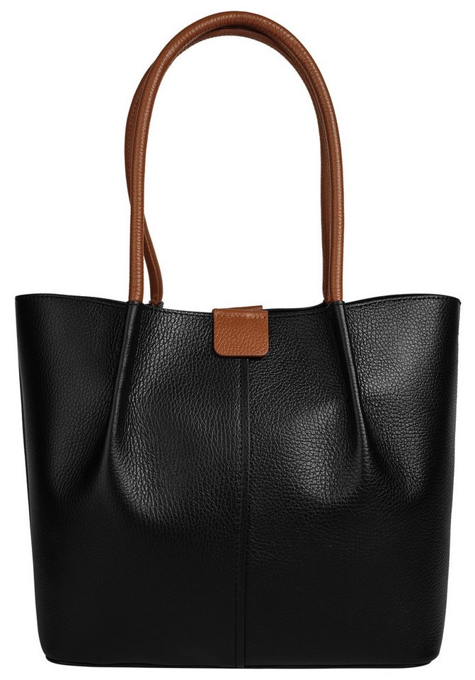 Samantha Look Henkeltasche SAMANTHA LOOK Damen echt Leder, Made in Italy, echt Leder, Made in Italy – Bild 4 von 5