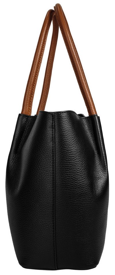 Samantha Look Henkeltasche SAMANTHA LOOK Damen echt Leder, Made in Italy, echt Leder, Made in Italy – Bild 5 von 5