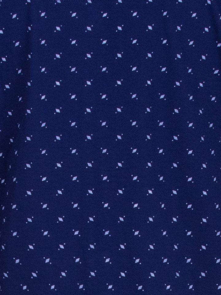 Henry Terre Pyjama Langarm - Muster farbliche Paspel eleganter Schnitt durchgeknöpft – Bild 5 von 5