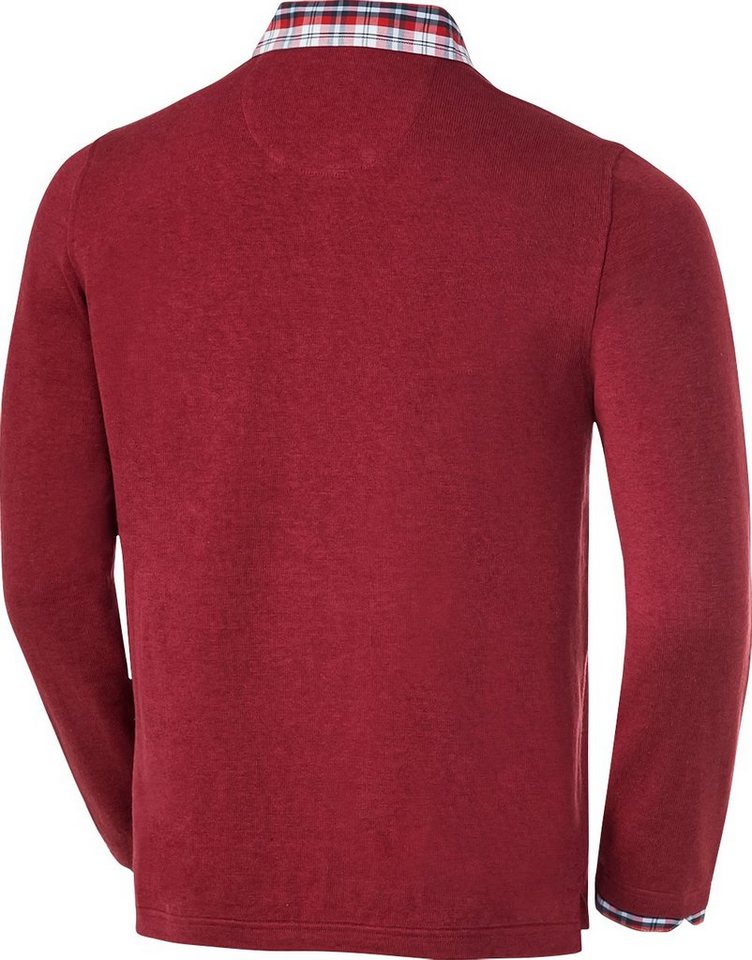 HENSON&HENSON V-Ausschnitt-Pullover optimaler Ganzjahrespullover aus reiner Baumwolle – Bild 2 von 5