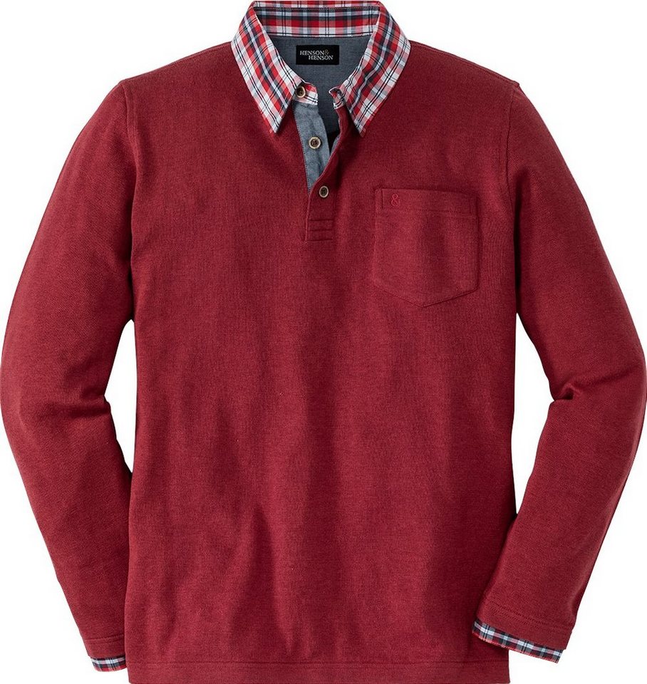 HENSON&HENSON V-Ausschnitt-Pullover optimaler Ganzjahrespullover aus reiner Baumwolle – Bild 3 von 5