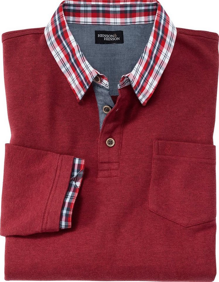 HENSON&HENSON V-Ausschnitt-Pullover optimaler Ganzjahrespullover aus reiner Baumwolle – Bild 4 von 5