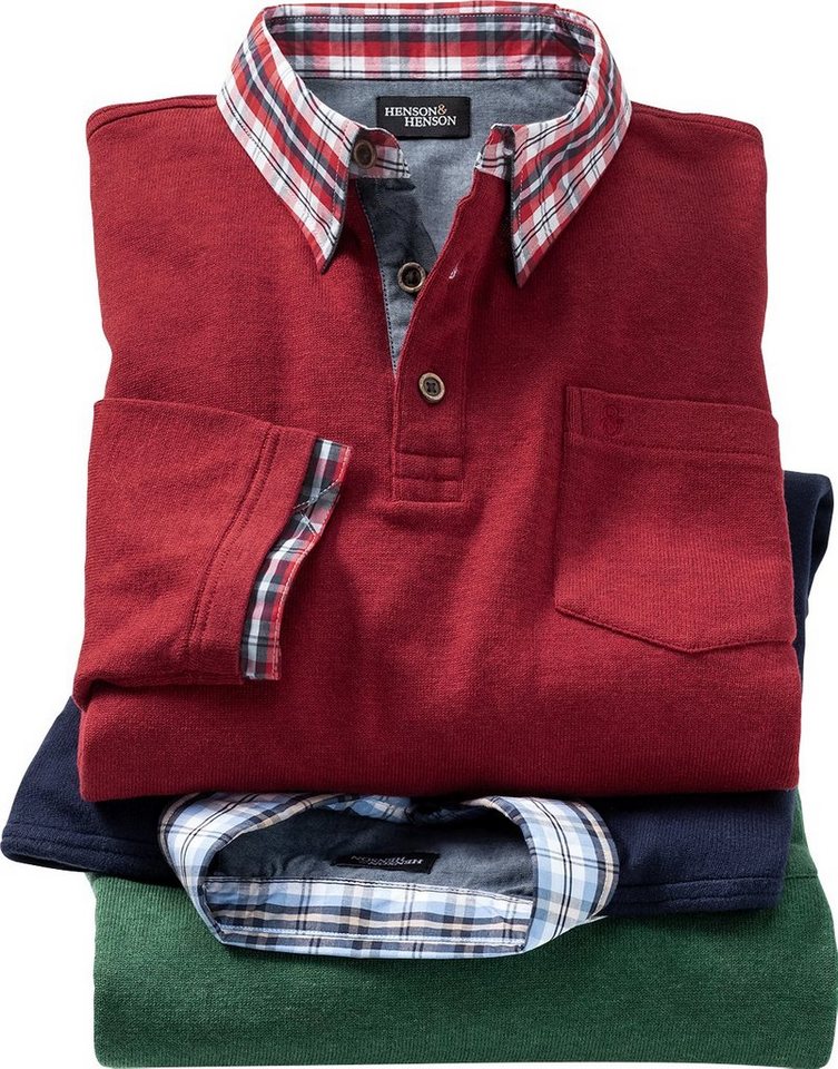 HENSON&HENSON V-Ausschnitt-Pullover optimaler Ganzjahrespullover aus reiner Baumwolle – Bild 5 von 5