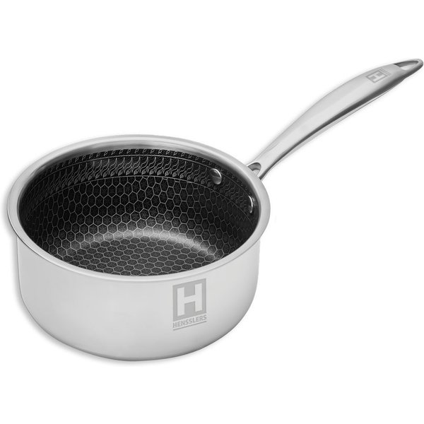HENSSLERS Kasserolle, Edelstahl (1-tlg), Ø 18 cm, 2,2 Liter, 3-Schicht Material mit Wabenstruktur, Induktion