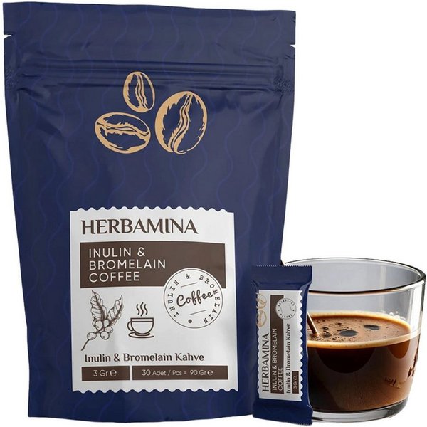 Herbamina Kaffee, Inulin & Bromelain Coffee 90g