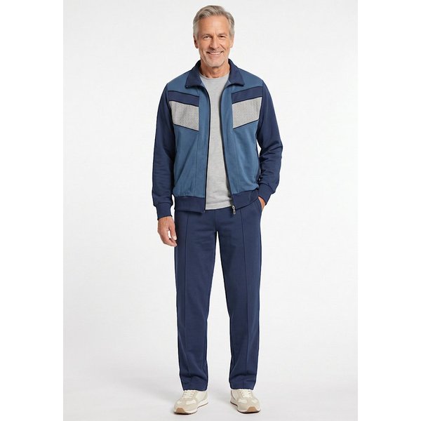 Herbold Sportswear Trainingsanzug Herren Freizeitanzug Kuranzug mit Druckeinsatz (2-tlg), auch in Kurzgrößen, mit Reißverschluss-Taschen und Bugnaht
