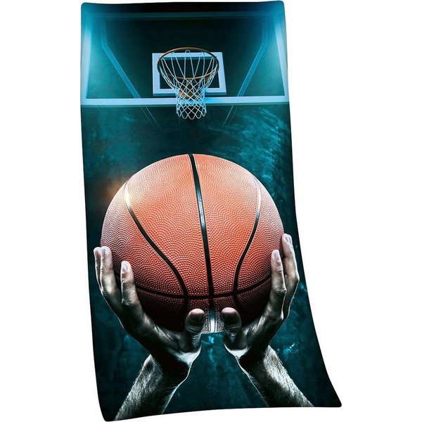 Herding Young Collection Badetuch Basketball, Velours (1-St), hochfarbig bedruckt