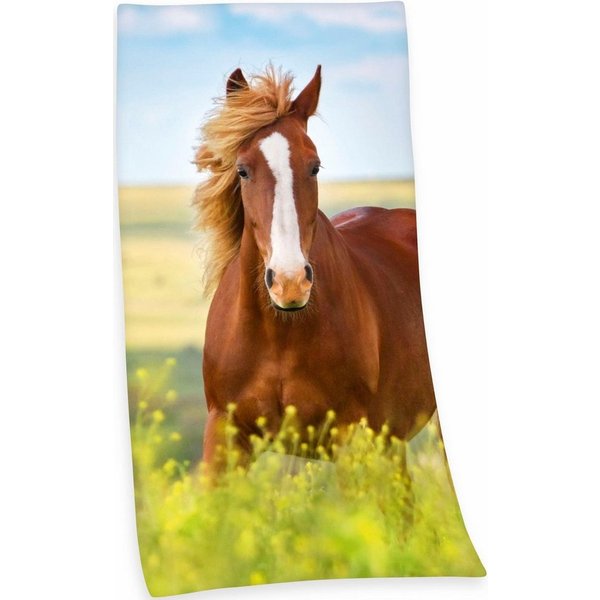 Herding Young Collection Badetuch Pferd, Frotteevelours (1-St), 75x150 cm, hochwertig bedruckt, mit Pferdemotiv