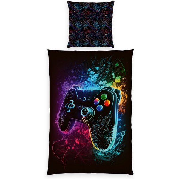 Herding Young Collection Bettwäsche Young Collection Gaming, Microfaser, 2 teilig, Wendebettwäsche