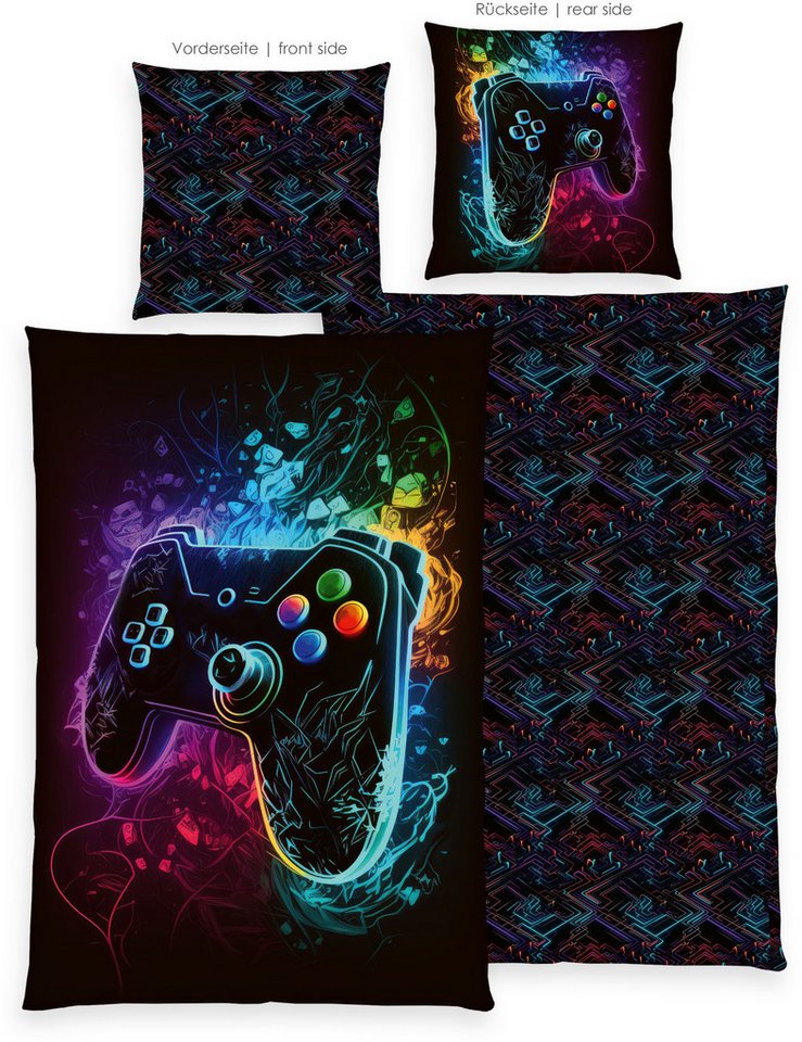 Herding Young Collection Bettwäsche Young Collection Gaming, Microfaser, 2 teilig, Wendebettwäsche – Bild 3 von 5