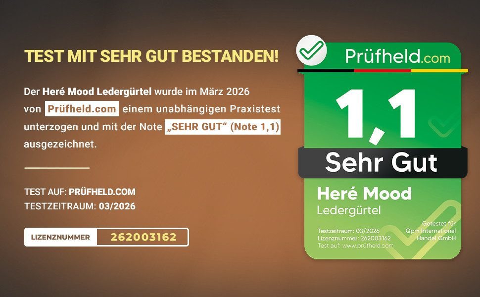 herémood Ledergürtel [Test SEHR GUT, Note 1.1] Herren Leder Gürtel 4cm Braun-Schwarz 135cm (Anzuggürtel Herren, hochwertig verarbeitet, kürzbar, 2-St., Weiches, – Bild 2 von 5