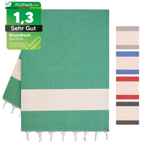 herémood Strandtuch Strandtuch Damen Herren, Badetuch Handtuch XXL, Geschenke für Frauen, [Test SEHR GUT, Note 1.1] (schnelltrocknend & saugstark, Sehr Gut gete
