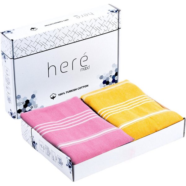 herémood Strandtuch Premium Saunatuch - Hamamtuch Set Hochwertiges 100% Baumwolle, Badetuch und Spatuch & Reisetuch - Extra Groß, Extra Leicht