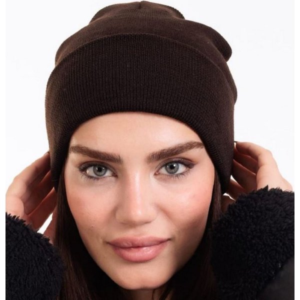 herémood Strickmütze Feinstrickmütze Wintermütze Rippenmuster mit Krempe Wintersale