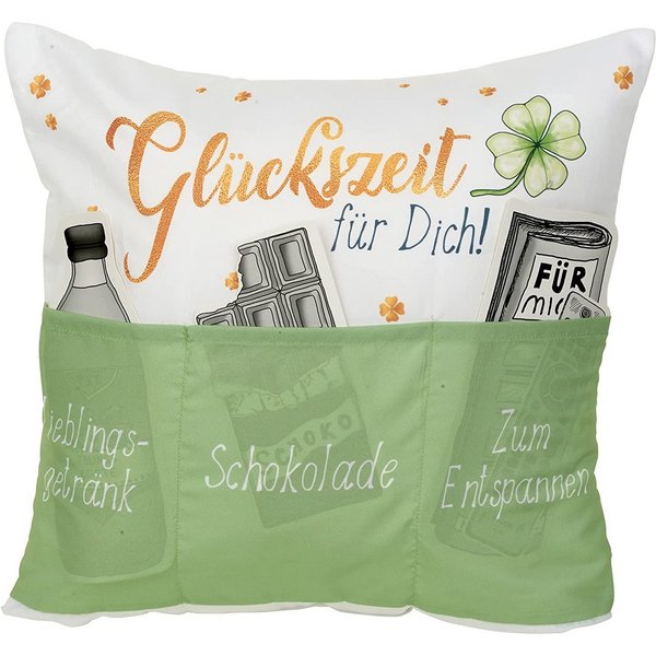 HERGO Creation Dekokissen Sofahelden Kissen Glückszeit