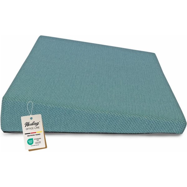 Herlag Keilkissen Stella für Büro und Auto, Ergonomisches Sitzkeilkissen 33x37x7/2cm Waschbarer Bezug Petrol