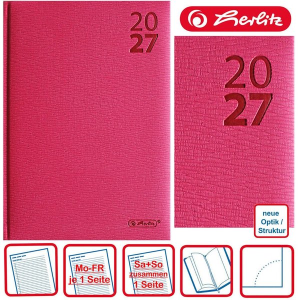Herlitz Buchkalender A5 Wall 2027 rot