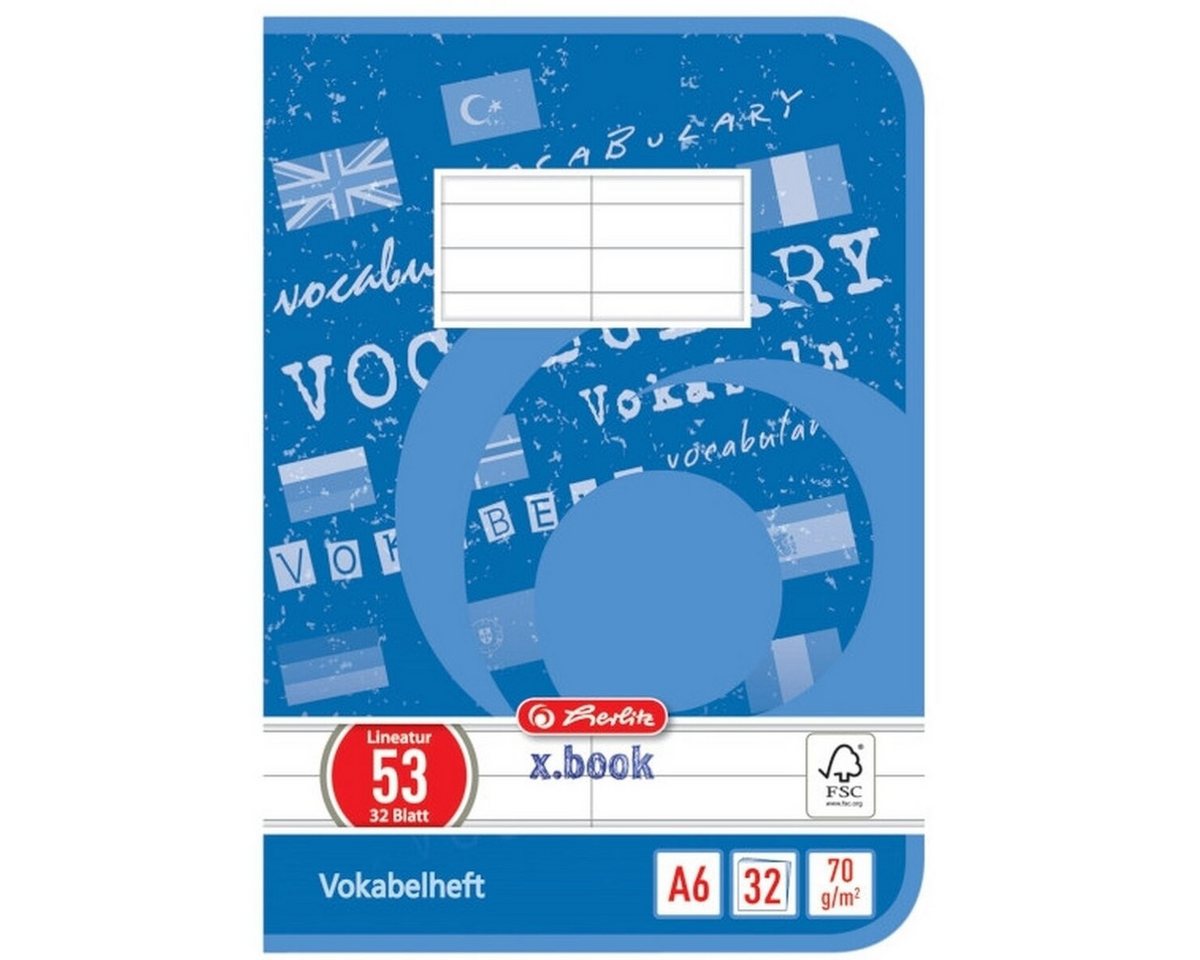Herlitz Schulheft Vokabelheft A6 32 Blatt – Bild 2 von 2
