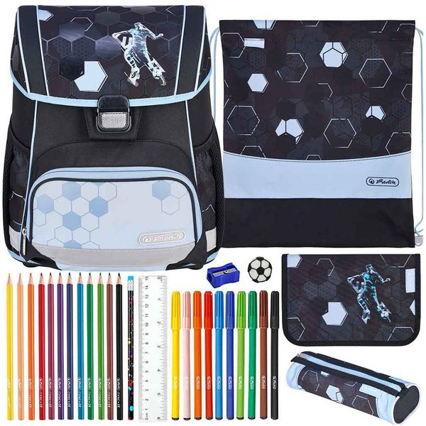 Herlitz Schulranzen Set Loop Plus 10-teilig 2025 Jungen Cyber Soccer