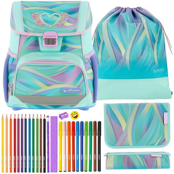 Herlitz Schulranzen Set Loop Plus 10-teilig 2026 Mädchen Minty Love