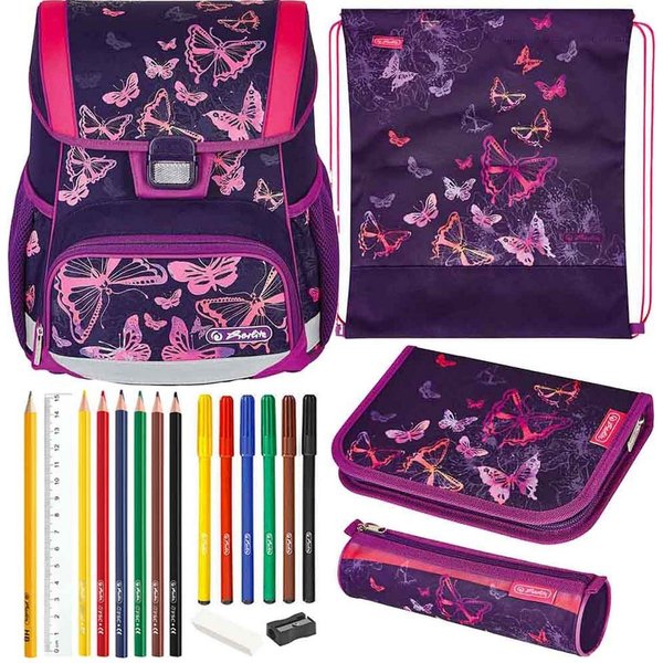 Butterflies Schultaschen-Set, 4-tlg.