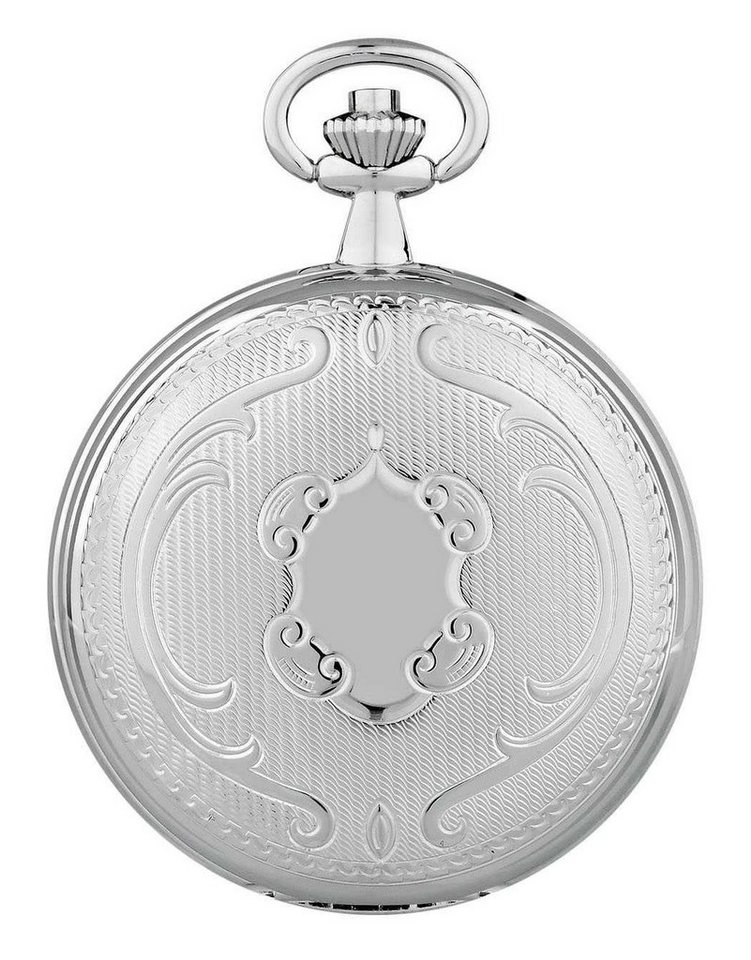 Hermann Jäckle Taschenuhr "Bayreuth", Skelett-Handaufzug, Mineralglas, 50 mm, inkl. Kette & Reiseetui – Klassische Herrenuhr im Vintage-Stil – Bild 3 von 5