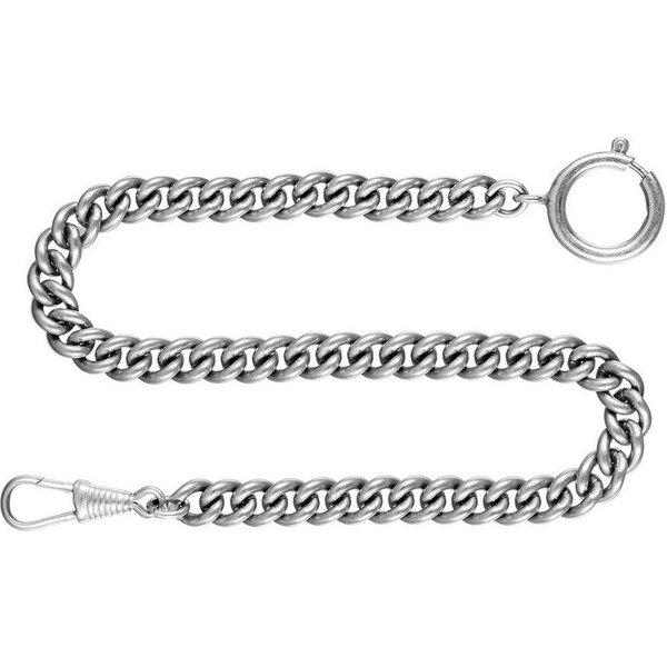 Hermann Jäckle Taschenuhrenkette 3011EM – extra stark, Edelstahl matt, Made in Germany