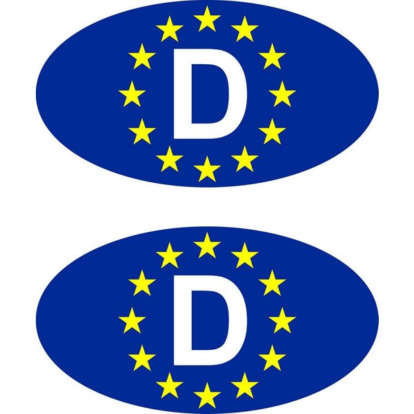 Hermann Schütz Aufkleber Aufkleber Europa-D Dimension 2er-Set je 25 x 40 mm Fanartikel