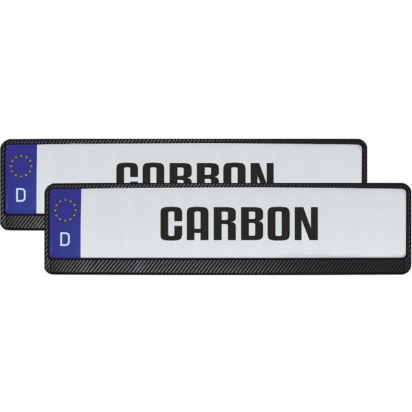 Hermann Schütz Kennzeichenhalter Design Kennzeichenrahmen Carbon 2 Stück 10% Rabatt