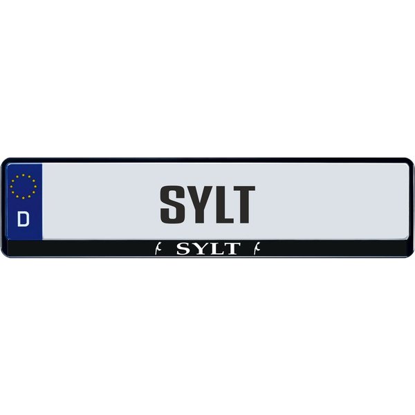 Hermann Schütz Kennzeichenhalter Design Kennzeichenrahmen Sylt 52 x 11 cm (Standard-Größe für Europa), (1-St)