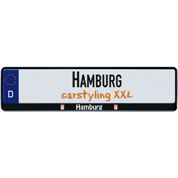 Hermann Schütz Kennzeichenhalter Design Kennzeichenrahmen Bundesland Hamburg 1 Stück