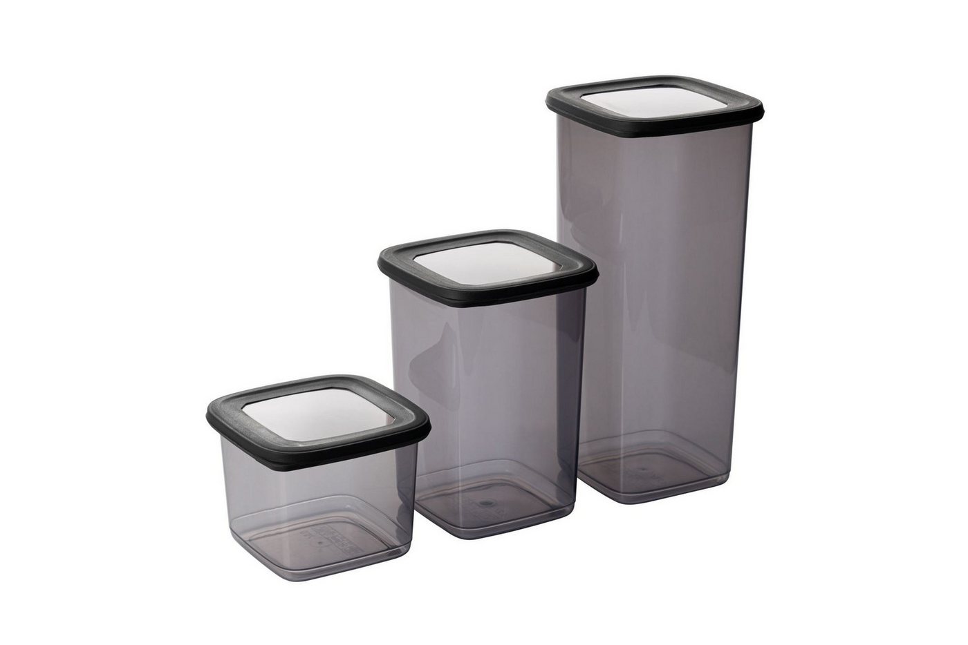 Hermia Concept Vorratsdose 100% PLASTIC, 10 x 10 x 9,5 cm/ 550 ml (6 Pieces) M5386, Kunststoff, (18-tlg., 18 Teilen Aufbewahrungsboxen-Set), 100% Kunststoff Ant – Bild 2 von 2