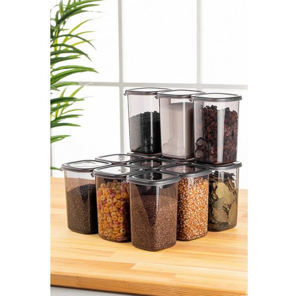 Hermia Concept Vorratsdose FRM5354, Kunststoff, (12-tlg., 12x Aufbewahrungsbox (je 1200 ml), Mikrowellen- & Spülmaschinengeeignet
