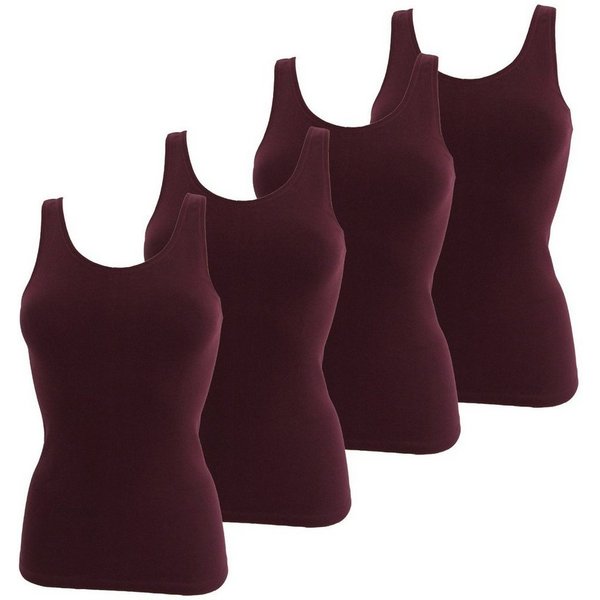 HERMKO Achseltop 1310 (Pack, 4er) Tank Top, Achselhemd, 100 % Bio-Baumwolle, Basic, Shirt, Feinripp