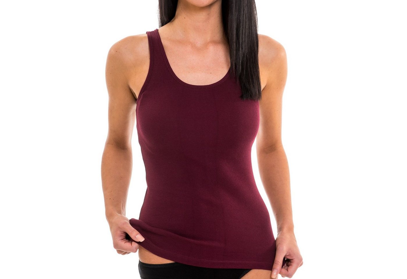 HERMKO Achseltop 1310 (Pack, 4er) Tank Top, Achselhemd, 100 % Bio-Baumwolle, Basic, Shirt, Feinripp – Bild 2 von 5