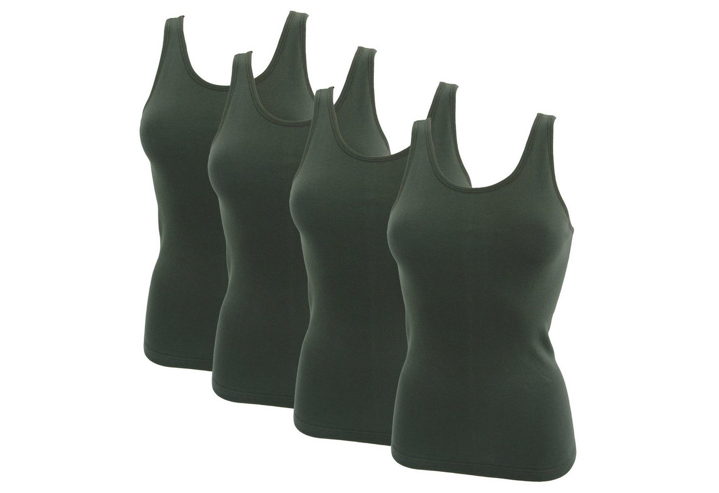 HERMKO Achseltop 1310 (Pack, 4er) Tank Top, Achselhemd, 100 % Bio-Baumwolle, Basic, Shirt, Feinripp – Bild 5 von 5