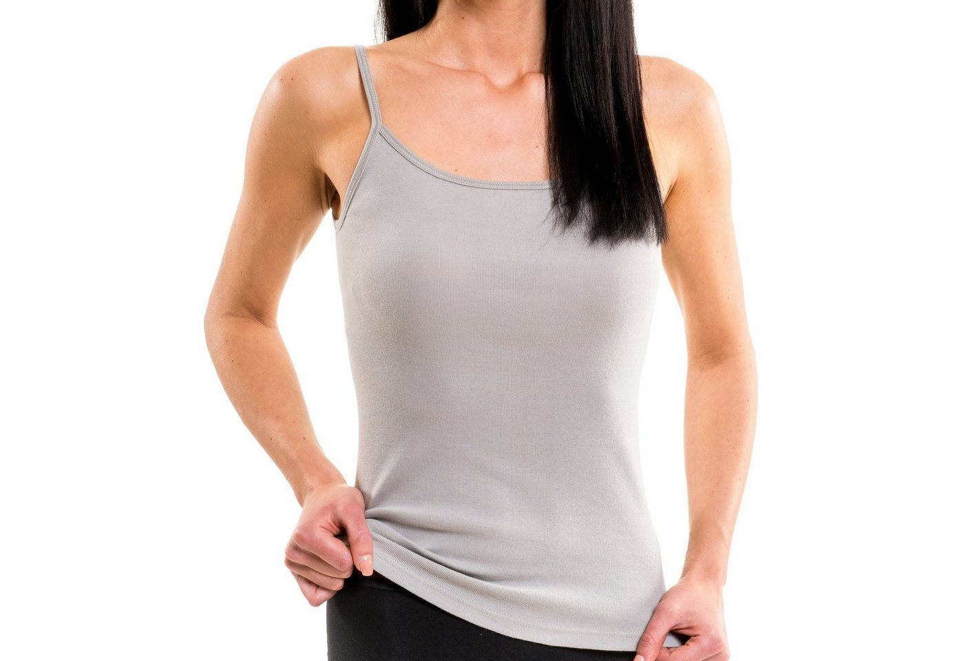 HERMKO Achseltop 1560 (Pack, 3er) Träger Top, Bio-Baumwolle, Spaghettiträger, Shirt, Basic – Bild 3 von 3