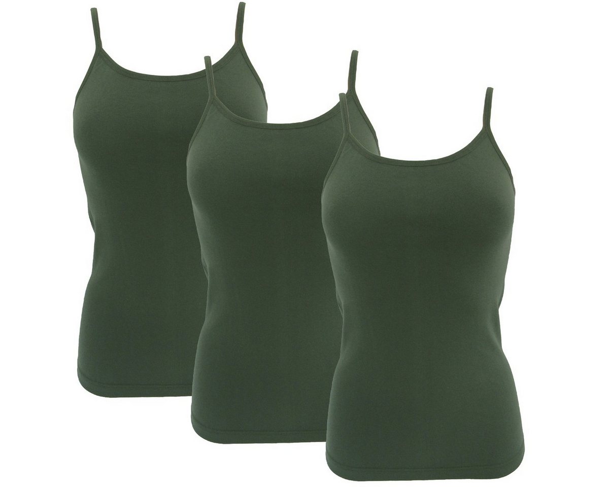 HERMKO Achseltop 1560 (Pack, 3er) Träger Top, Bio-Baumwolle, Spaghettiträger, Shirt, Basic – Bild 3 von 3