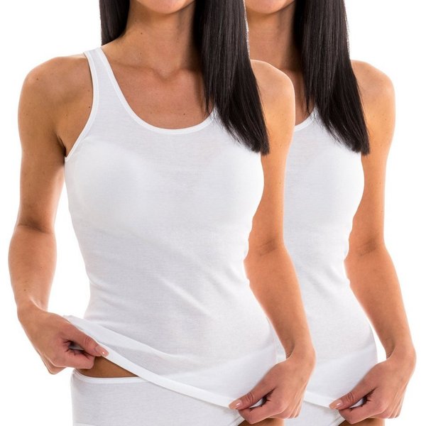 HERMKO Achseltop 17310 (Pack, 2er) Baumwolle/Modal, Tank Top, Achselhemd, angenehm weich