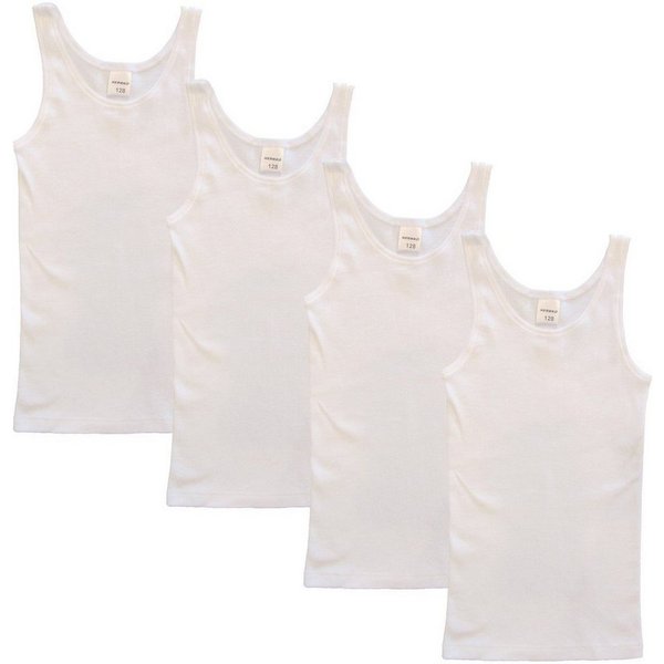 HERMKO Achseltop 2000 4er Pack, Tank Top, 100 % Bio-Baumwolle, Achselshirt, basic, weich