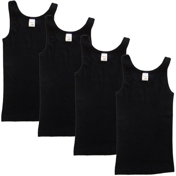 HERMKO Achseltop 2000 4er Pack, Tank Top, 100 % Bio-Baumwolle, Achselshirt, basic, weich